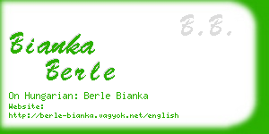 bianka berle business card